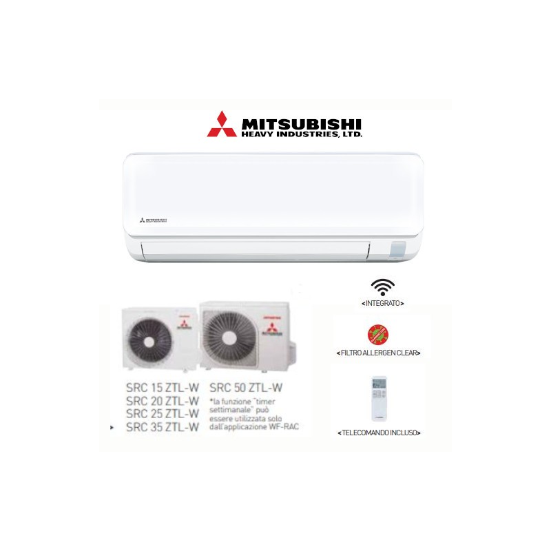 Climatizzatore Mitsubishi Heavy Industries Kireia Evo SRC-SRK25_ZTL-W